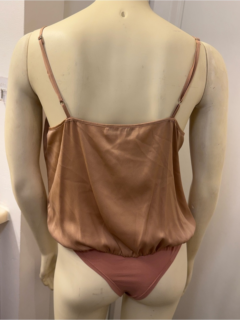 INTERMIX Rose Gold Satin Cami Top - Picture 4 of 5